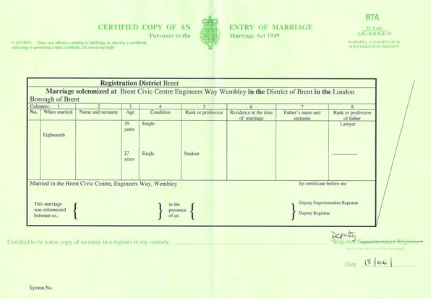UK Marriage Certificate Legalization