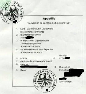 Germany Geburtsurkunde Apostille Service