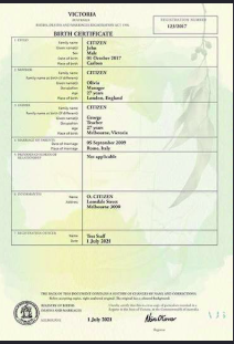 Australia Birth Certificate Authentication