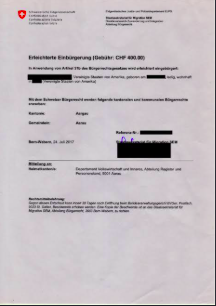 Switzerland Civil Status Certificate Processing