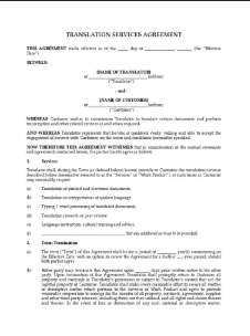 Commercial Contract Translation