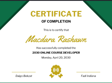 Online Course Certificate Verification